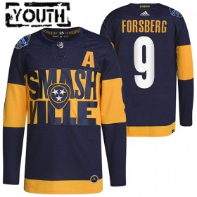 Dresovi Nashville Predators Filip Forsberg 9 Adidas 2022 Stadium Series Authentic - Dječji